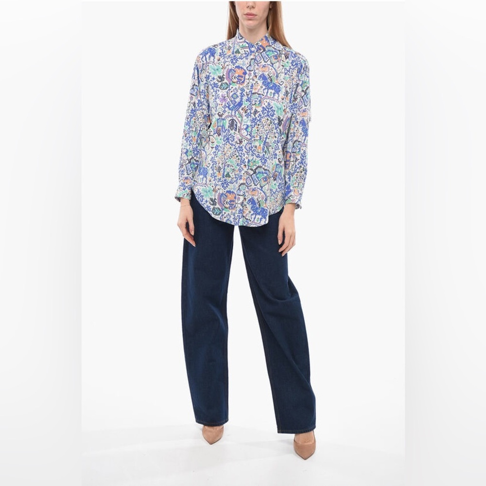 Isabel Marant Cadezi Silk Button-Up Shirt